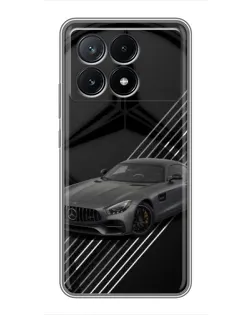 Чехол для Xiaomi POCO X6 Pro (5G) с картинкой «Mercedes AMG — графика»