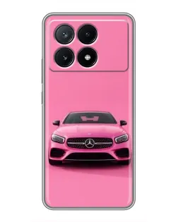 Чехол для Xiaomi POCO X6 Pro (5G) с картинкой «Розовый Mercedes AMG»