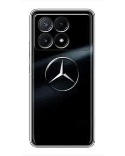 Чехол для Xiaomi POCO X6 Pro (5G) с картинкой «Mercedes на металле»