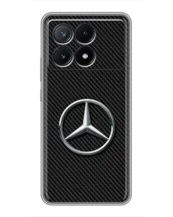 Чехол для Xiaomi POCO X6 Pro (5G) с картинкой «Карбоновый Mercedes стиль»