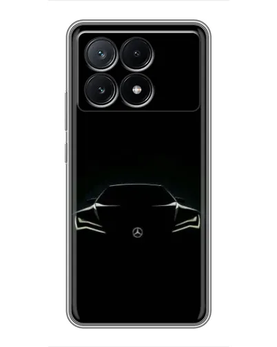Чехол для Xiaomi POCO X6 Pro (5G) с картинкой «Mercedes — силуэт авто» Чехол для Xiaomi POCO X6 Pro (5G) с картинкой «Mercedes — силуэт авто»
