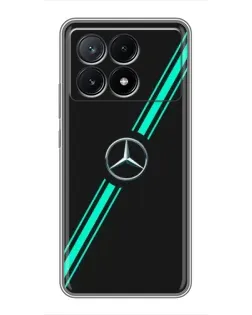 Чехол для Xiaomi POCO X6 Pro (5G) с картинкой «Спортивные линии Mercedes»