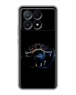 Чохол для Xiaomi POCO X6 Pro (5G) з картинкою «Салон Audi — кермо» Чохол для Xiaomi POCO X6 Pro (5G) з картинкою «Салон Audi — кермо»