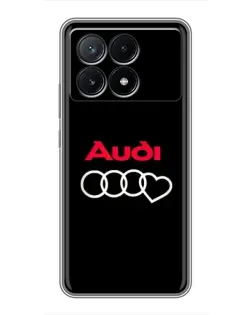 Чехол для Xiaomi POCO X6 Pro (5G) с картинкой «Логотип Audi Heart»