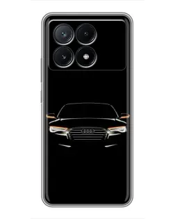 Чехол для Xiaomi POCO X6 Pro (5G) с картинкой «Audi — ночной контур»