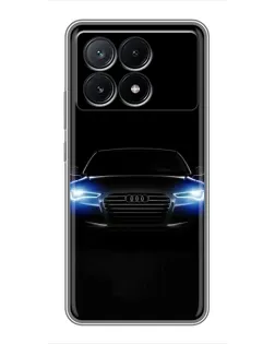 Чехол для Xiaomi POCO X6 Pro (5G) с картинкой «Audi в неоне»