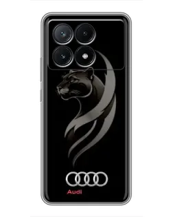 Чехол для Xiaomi POCO X6 Pro (5G) с картинкой «Графика — пантера и Audi»
