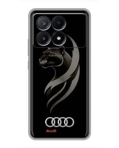 Чехол для Xiaomi POCO X6 Pro (5G) с картинкой «Графика — пантера и Audi»