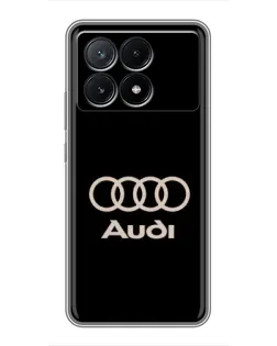 Чехол для Xiaomi POCO X6 Pro (5G) с картинкой «Audi — золотой логотип»