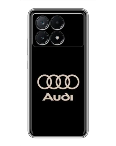 Чехол для Xiaomi POCO X6 Pro (5G) с картинкой «Audi — золотой логотип»