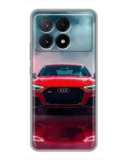 Чехол для Xiaomi POCO X6 Pro (5G) с картинкой «Audi RS — красный стиль»