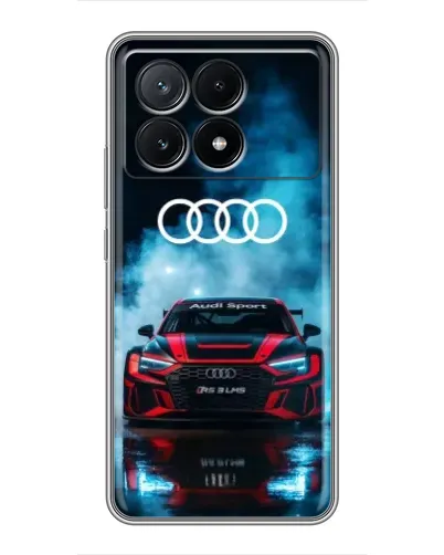 Чехол для Xiaomi POCO X6 Pro (5G) с картинкой «Audi Sport — неон»