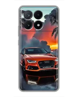 Чехол для Xiaomi POCO X6 Pro (5G) с картинкой «Audi — закат»