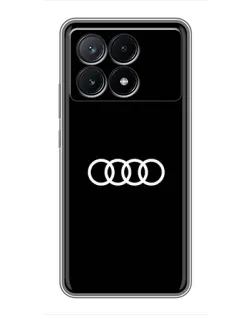 Чехол для Xiaomi POCO X6 Pro (5G) с картинкой «Audi White Logo»