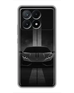 Чехол для Xiaomi POCO X6 Pro (5G) с картинкой «Lamborghini симметрия дорог»