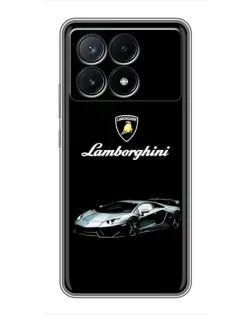Чехол для Xiaomi POCO X6 Pro (5G) с картинкой «Логотип Lamborghini классика»