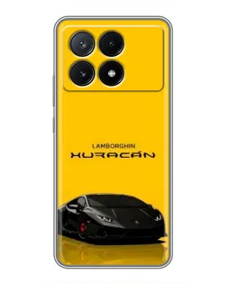 Чехол для Xiaomi POCO X6 Pro (5G) с картинкой «Lamborghini Huracan черный»