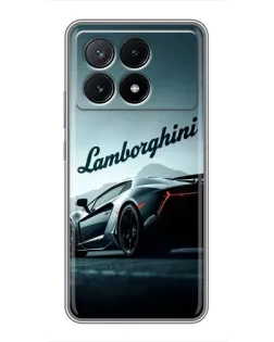 Чехол для Xiaomi POCO X6 Pro (5G) с картинкой «Классическая надпись Lamborghini»