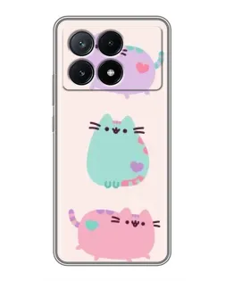 Чехол для Xiaomi POCO X6 Pro (5G) с картинкой «Pusheen трио»