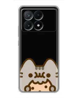 Чехол для Xiaomi POCO X6 Pro (5G) с картинкой «Пушин на черном»