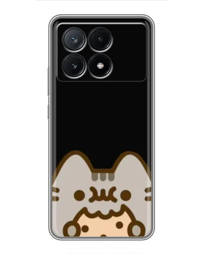 Чехол для Xiaomi POCO X6 Pro (5G) с картинкой «Пушин на черном»