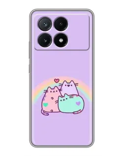 Чехол для Xiaomi POCO X6 Pro (5G) с картинкой «Радужные Пушины»