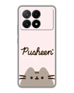 Чехол для Xiaomi POCO X6 Pro (5G) с картинкой «Pusheen логотип»