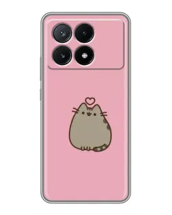 Чехол для Xiaomi POCO X6 Pro (5G) с картинкой «Pusheen сердце»