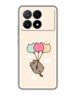 Чехол для Xiaomi POCO X6 Pro (5G) с картинкой «Пушин на шариках»