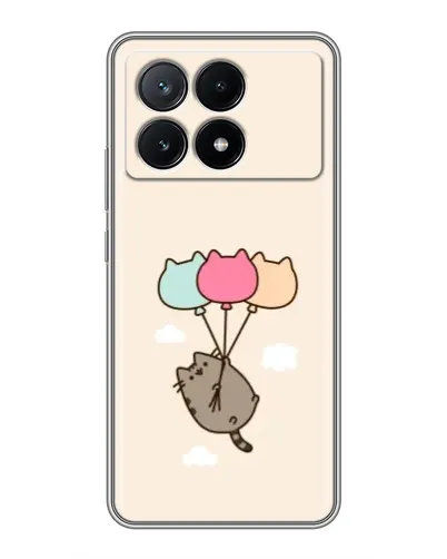 Чехол для Xiaomi POCO X6 Pro (5G) с картинкой «Пушин на шариках»