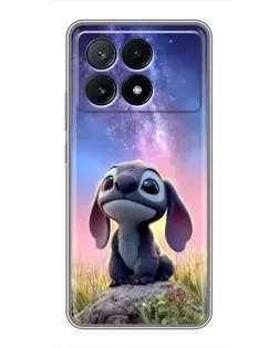 Чехол для Xiaomi POCO X6 Pro (5G) с картинкой «Стич на рассвете»