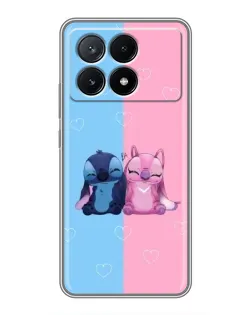 Чехол для Xiaomi POCO X6 Pro (5G) с картинкой «Stitch и Angel Love»