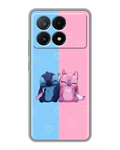 Чехол для Xiaomi POCO X6 Pro (5G) с картинкой «Stitch и Angel Love»