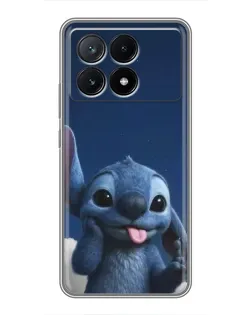 Чехол для Xiaomi POCO X6 Pro (5G) с картинкой «Стич в облаках»