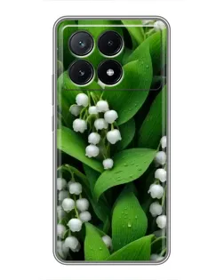 Чохол для Xiaomi POCO X6 Pro (5G) з картинкою «Конвалії в зелені»
