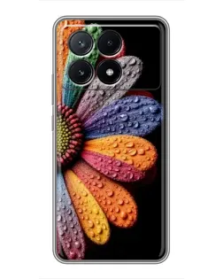 Чохол для Xiaomi POCO X6 Pro (5G) з картинкою «Райдужна квітка»