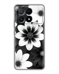 Чохол для Xiaomi POCO X6 Pro (5G) з картинкою «Монохромні айстри»