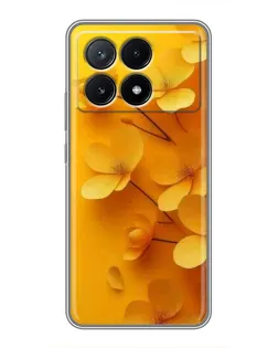 Чохол для Xiaomi POCO X6 Pro (5G) з картинкою «Золоті пелюстки»