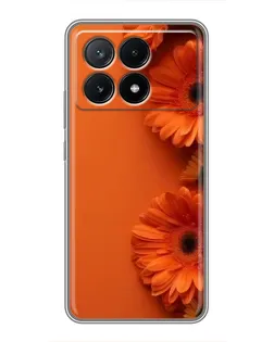 Чохол для Xiaomi POCO X6 Pro (5G) з картинкою «Помаранчеві гербери»