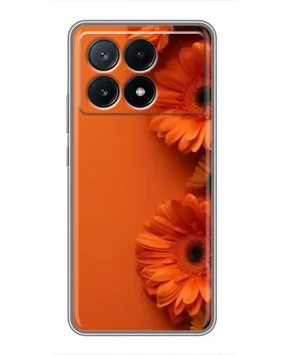 Чехол для Xiaomi POCO X6 Pro (5G) с картинкой «Оранжевые герберы»