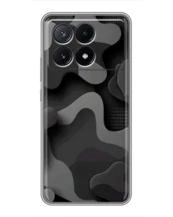 Чехол для Xiaomi POCO X6 Pro (5G) с картинкой «Темный абстрактный камуфляж» Чехол для Xiaomi POCO X6 Pro (5G) с картинкой «Темный абстрактный камуфляж»