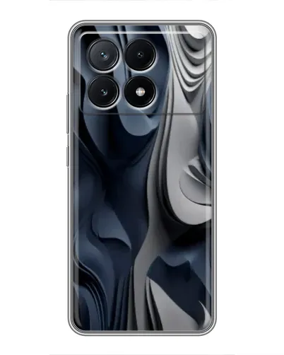 Чехол для Xiaomi POCO X6 Pro (5G) с картинкой «Объемные синие складки»