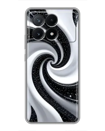 Чехол для Xiaomi POCO X6 Pro (5G) с картинкой «Черно-белая спираль»
