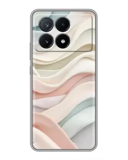 Чехол для Xiaomi POCO X6 Pro (5G) с картинкой «Пастельные нежные волны»