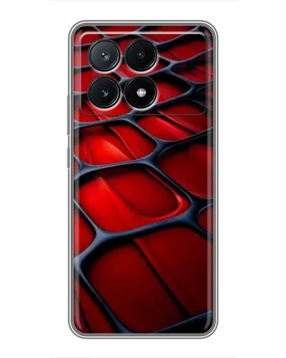 Чехол для Xiaomi POCO X6 Pro (5G) с картинкой «Красная глянцевая сетка»