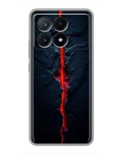 Чехол для Xiaomi POCO X6 Pro (5G) с картинкой «Kрасная лавовая трещина»