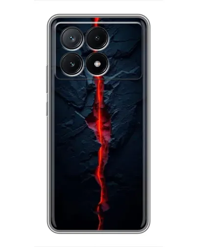 Чехол для Xiaomi POCO X6 Pro (5G) с картинкой «Kрасная лавовая трещина»