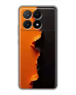 Чехол для Xiaomi POCO X6 Pro (5G) с картинкой «Оранжевый разлом»