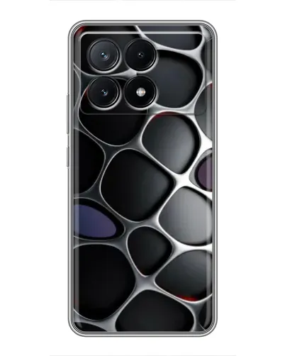 Чехол для Xiaomi POCO X6 Pro (5G) с картинкой «Объемная темная решетка»