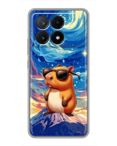 Чехол для Xiaomi POCO X6 Pro (5G) с картинкой «Капибара Ван Гога»